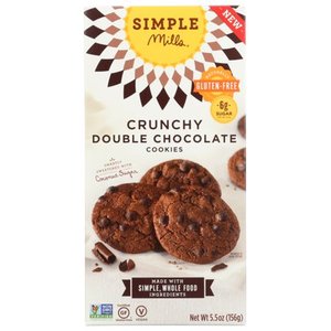 lot 14476 image: Simple Mills COOKIES,CRUNCHY,DBL CHOC 5.5oz - Box of 6