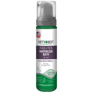 lot 14483 image: Vets Best Flea & Tick Waterless Bath for Cats, 8 fl. oz., 8 FZ