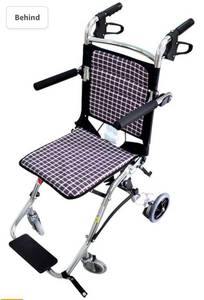 lot 14495 image: yuwell Ultralight Transport Wheelchair for Elderly and Children, 15lbs