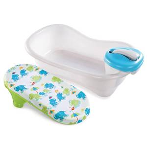 lot 14521 image: Summer Newborn-to-Toddler Bath Center & Shower (Blue)