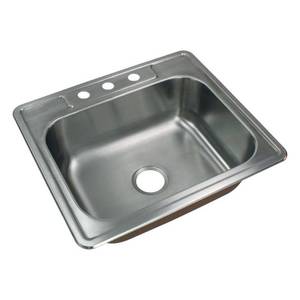 lot 15599 image: Transolid Classic 25 L x 22 W Drop-in Kitchen Sink
