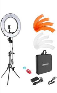 lot 15605 image: Neewer Ring Light Kit1848cm Outer 55W 5500K Dimmable LED Ring Light, Light Stand, Carrying Bag for Camera,Smartphone,YouTube,TikTok,Self-Portrait Shooting, Black, Model10088612