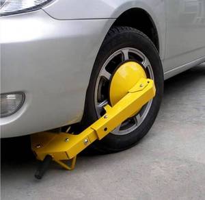 lot 15606 image: Hurbo Wheel Lock Clamp Adjustable Tire Boot Lock Anti-Theft Lock Clamp Boot Tire Claw for Parking Car Truck RV Boat Trailer