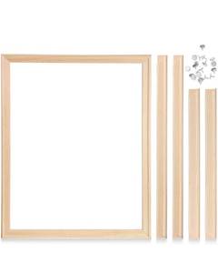 lot 15620 image: Jetec 2 Pieces Art Stretcher Bars Canvas Wooden Frames Wood Painting Stretching Bars with 20 Pieces Flat-Head Thumbtacks for Oil Painting, Canvas DIY Arts Home Decor Supplies (16 x 20 Inch)
