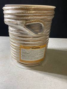 lot 15633 image: BoatTector 12 D x 150 L WhiteGold Double Braid Nylon Anchor Line w Thimble