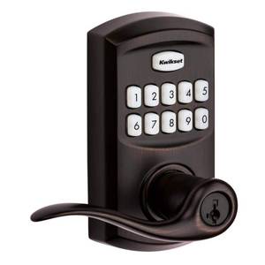 lot 7106 image: Kwikset 917 SmartCode� Electronic Residential Door Lever Venetian Bronze