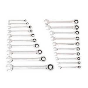 lot 7111 image: Husky Ratcheting SAEMM Combination Wrench Set (20-Piece)