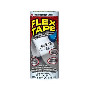 lot 7114 image: Flex Tape� Clear 8 IN x 5 FT Rubberized Waterproof Tape