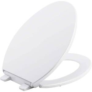 lot 11621 image: Kohler Brevia Plastic Elongated Toilet Seat K-20110-0 White