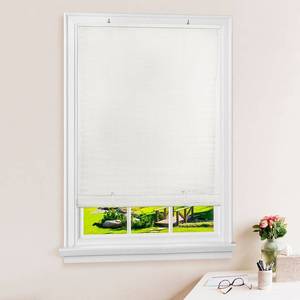 lot 11723 image: Achim Solstice IndoorOutdoor Cordless White Vinyl Light Filtering Window Roll-Up Blind, 72 L x 36 W