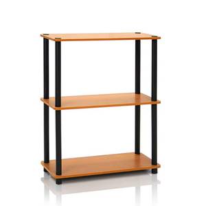 lot 11979 image: Furinno Turn-N-Tube 3-Tier Compact Multipurpose Shelf Display Rack