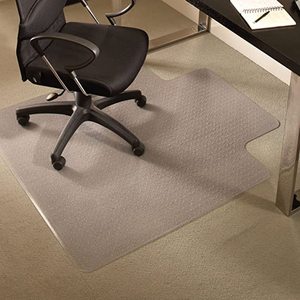 lot 7214 image: ES Robbins Everlife Chair Mat With Lip For Medium Pile Carpet 45x53 Crystal Edge