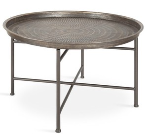 lot 11645 image: Mahdavi Coffee Table 25.5 Pewter-1- Retail$155.99