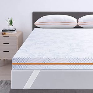 lot 11715 image: Maxzzz Mattress Topper Queen, 3 Inch Memory Foam Mattress Topper Gel Infused Bed Toppers, Medium Firm Foam Mattress Pad with Breathable Removable Cover