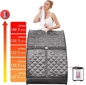 lot 11719 image: OppsDecor Portable Steam Sauna Spa
