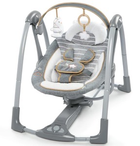 lot 11737 image: Kids II Boutique Collection Swing n Go Portable Swing - Bella Teddy