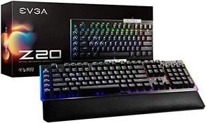 lot 11959 image: EVGA Z20 RGB Optical Mechanical Gaming Keyboard, Optical Mechanical Switches (Clicky), 812-W1-20US-KR