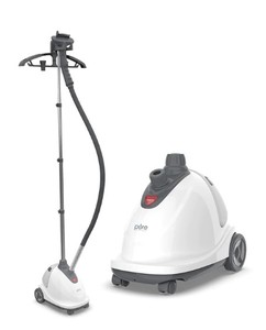 lot 11970 image: Pure Enrichment&nbspPureSteam XL Standing Steamer with Garment Hanger