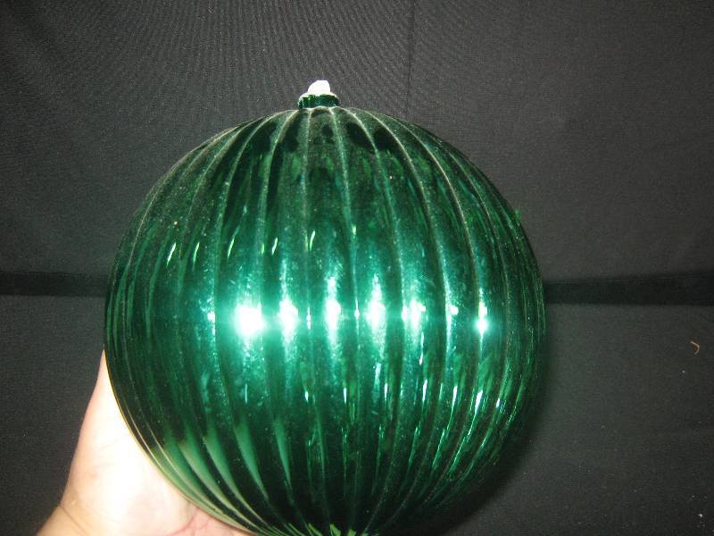 (6) ct. lot Large Plastic Christmas Ball Ornaments 8