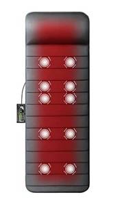 lot 5872 image: Mynt Massage Mat with Heat Memory FoamCushion with 10 Vibrating Motors and 4 Therapy Heating Pads Full Body Massager Neck,Back, Waist, Legs Pain Relief