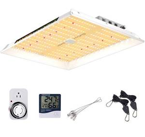 lot 5883 image: $ MARS HYDRO TS-1000 LED Grow Light 3x3ft Coverage Upgraded Daisy Chain Dimmable Full Spectrum Grow Lamps for Indoor Plant Grow Hydroponic Growing Light with Thermometer Hygrometer Timer - Retail $136