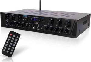 lot 5885 image: $$ Pyle PTA66BT Bluetooth Home Audio 600 Watt 6 Channel Amplifier Stereo Receiver - Retail $193