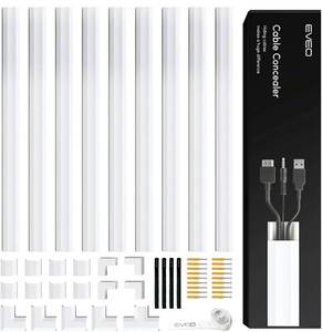 lot 5957 image: 153 Cord Hider - Cord Cover Wall - Wire Covers for Cords - Paintable Cable Concealer, cable Hider, Wire hiders for TV on Wall - Cable Management Cord Hider Wall - Cable Raceway -White Cord Management
