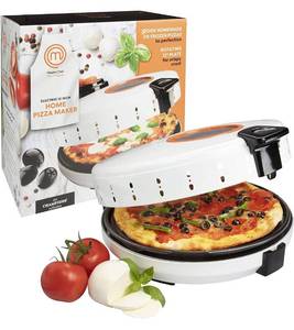 lot 5961 image: MasterChef Pizza Maker- Electric Rotating 12 Inch Non-stick Calzone Cooker - Countertop Pizza Pie and Quesadilla Oven w Adjustable Temperature Control