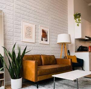 lot 5975 image: 20-Pack 115 Sq.Ft Faux Brick Panels 3D for Wall Dcor Peel and Stick in White