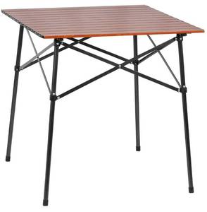 lot 5980 image: PORTAL Lightweight Aluminum Folding Square Table Roll Up Top 4 People Compact Table with Carry Bag for Camping, Picnic, Backyards, BBQ