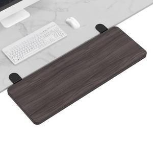 lot 5995 image: OUGIC Ergonomics Desk Extender Tray, 25.2x9.5 Punch-Free Clamp on, Foldable Keyboard Drawer Tray, Table Mount Armrest Shelf, Computer Elbow Arm Support