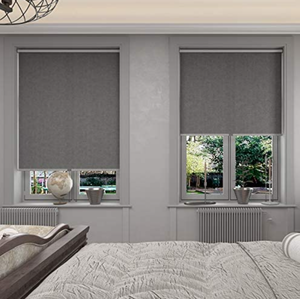 lot 6702 image: Changshade Cordless & Blackout Roller Shade, Room Darkening Rolled Up Shade, Fabric Window Blind, for Light Blocking Sun Protection, 40 inches Wide, Gray