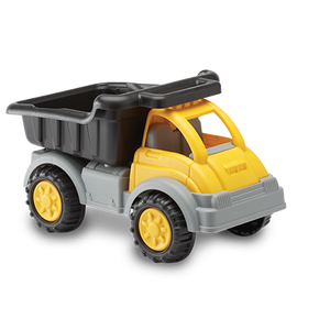 lot 6703 image: American Plastic Toys Gigantic Dump Truck in black and yellow