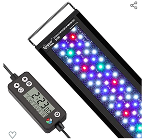 lot 6709 image: hygger Auto On Off LED Aquarium Light, Full Spectrum Fish Tank Light with LCD Monitor, 247 Lighting Cycle, 7 Colors, Adjustable Timer, IP68 Waterproof, 3 Modes for 30-36 Freshwater Planted Tank