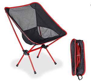 lot 6713 image: Tinya Ultralight Backpacking Camping Chair Adults Backpacker Heavy Duty 230lb Capacity Packable Collapsible Portable Lightweight Compact Folding Beach Outdoor Picnic Travel Hiking, RedBlack