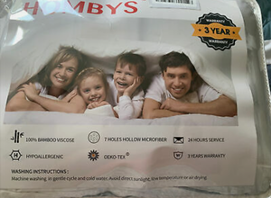 lot 6718 image: Hombys California King Comforter, Gray