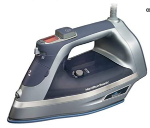lot 6721 image: Hamilton Beach Steam Iron with 3-Way Auto Shutoff & Durathon Soleplate, Grey