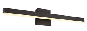 lot 6732 image: Aipsun 27.6 inch Modern Black Vanity Light LED Black Bathroom Vanity Light Fixtures Black Wall Light for Bathroom (Warm White)