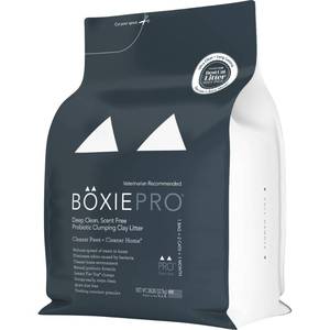 lot 13707 image: BoxiePro Deep Clean, Scent Free, Probiotic Clumping Clay Litter, 28 lb.