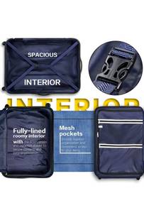 lot 13721 image: Coolife Luggage Expandable(only 28) Suitcase PCABS Spinner Built-In TSA lock 20in 24in 28in Carry on