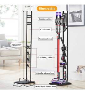 lot 13745 image: 4.6 out of 5 stars822 Reviews Vacuum Stand, Vacuum Accessories Stable Metal Storage Bracket Holder for Dyson Handheld V10 V8 V7 V6 Cordless Vacuum Cleaners, Black