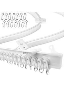 lot 14536 image: UrbanRed Flexible Bendable Ceiling Curtain Track, 5 Meters (16.4FT), Ceiling Track Ceiling Mount for Curtain Rail with Track Curtain System, RV Curtain Track, Room Divider, Ceiling Track for Curtains