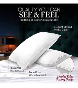 lot 14543 image: Beckham Hotel Collection Bed Pillows for Sleeping - Queen Size, Set of 2 - Cooling, Luxury Gel Pillow for Back, Stomach or Side Sleepers