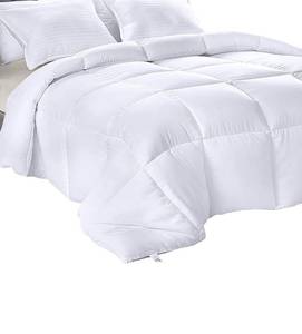 lot 14547 image: Utopia Bedding All Season 250 GSM Comforter - Ultra Soft Down Alternative Comforter - Plush Siliconized Fiberfill Duvet Insert - Box Stitched (Twin, White)