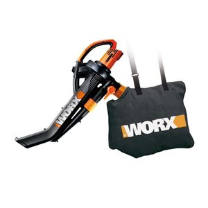 lot 14557 image: WORX WG509 Corded Electric TriVac BlowerMulcherVacuum & Impellar Bag and Strap