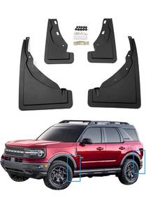 lot 14570 image: Bomely Fit 2021 Ford Bronco Sport Mud Flaps Guards Splash Front Rear Fender Flares for 2021 Bronco Sport 4-Door Accessories 4 Pcs