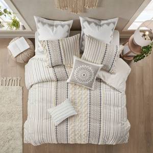 lot 14577 image: InkIvy Imani 3-Pc. FullQueen Cotton Comforter Mini Set Bedding