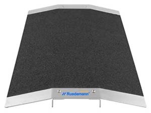 lot 15685 image: Ruedamann 15.5 L x 0.7 H Wheelchair Ramp,600lbs Capacity,Bridge Threshold Ramp with Supporting Frame and Non-Slip Surface