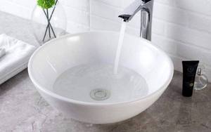 lot 15687 image: Lordear 16x16 inch Modern Round Bowl Above Counter Bathroom Sink Pure White Porcelain