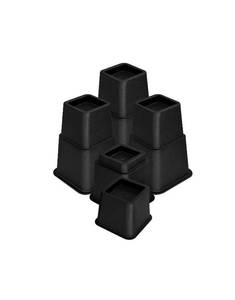 lot 15757 image: Utopia Bedding Adjustable Bed Furniture Risers - Elevation in Heights 3, 5 or 8 Inch Heavy Duty Risers for Sofa and Table - Supports up to 1,300 lbs - (8 Piece Set, Black)